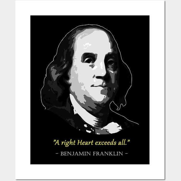 Benjamin Franklin Quote Wall Art by Nerd_art